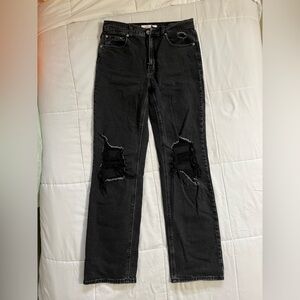 Black distressed boyfriend jeans, only worn twice